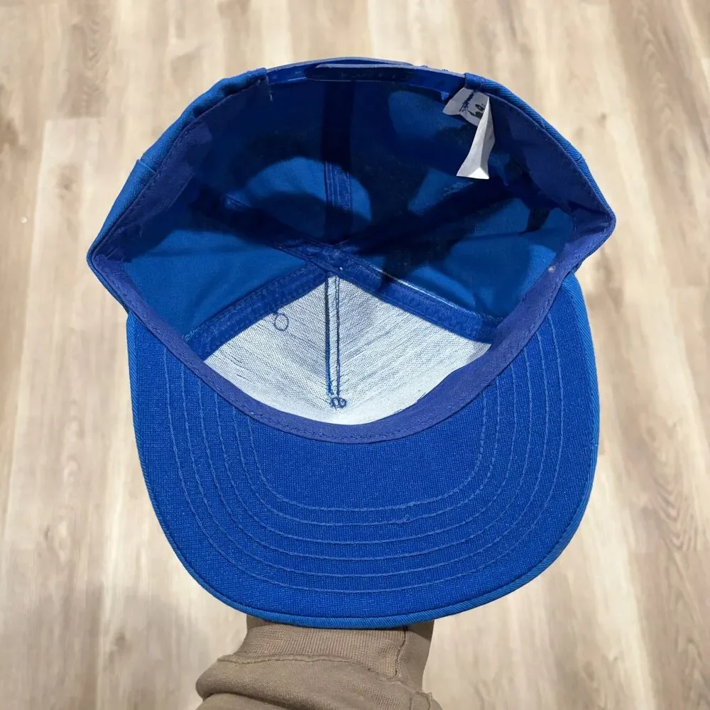 RARE Vintage 80s Goodyear Blimp Trucker Hat Snapback Blue #1 In Tires One Size